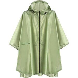 Waterproof Rain Poncho Lightweight Hiking Hooded Jacket Unisex Outdoor Travel Ge
